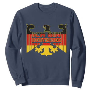 Proud Germany Sweatshirt Ich Bin Deutscher Bundesadler Coat of Arms TS11 Navy Print Your Wear