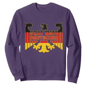 Proud Germany Sweatshirt Ich Bin Deutscher Bundesadler Coat of Arms TS11 Purple Print Your Wear