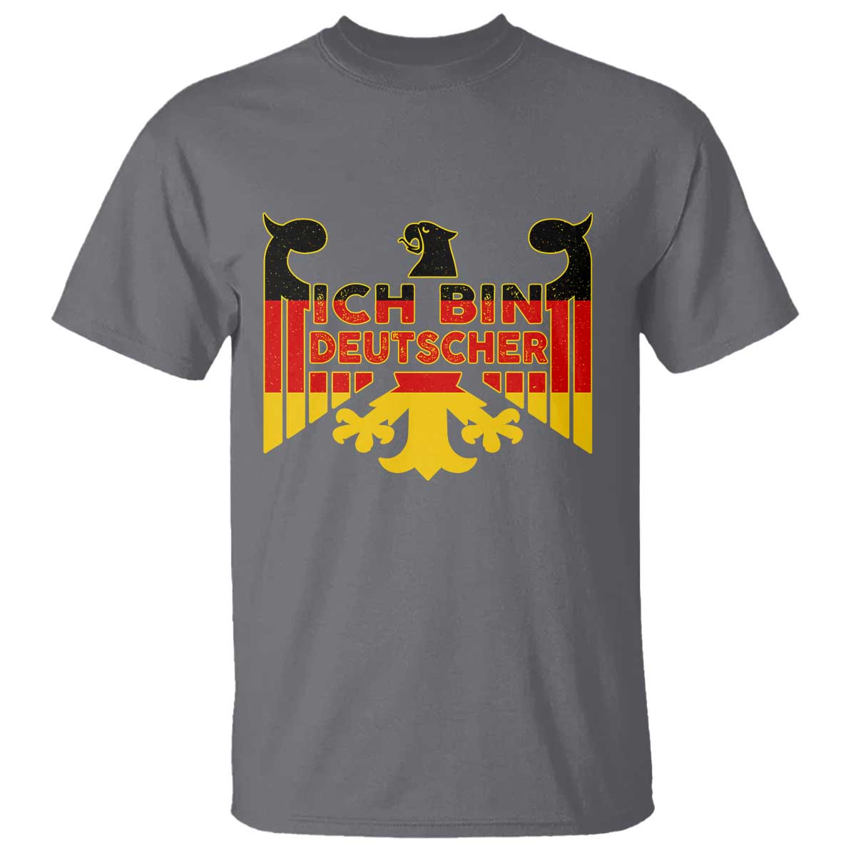 Proud Germany T Shirt Ich Bin Deutscher Bundesadler Coat of Arms TS11 Charcoal Print Your Wear