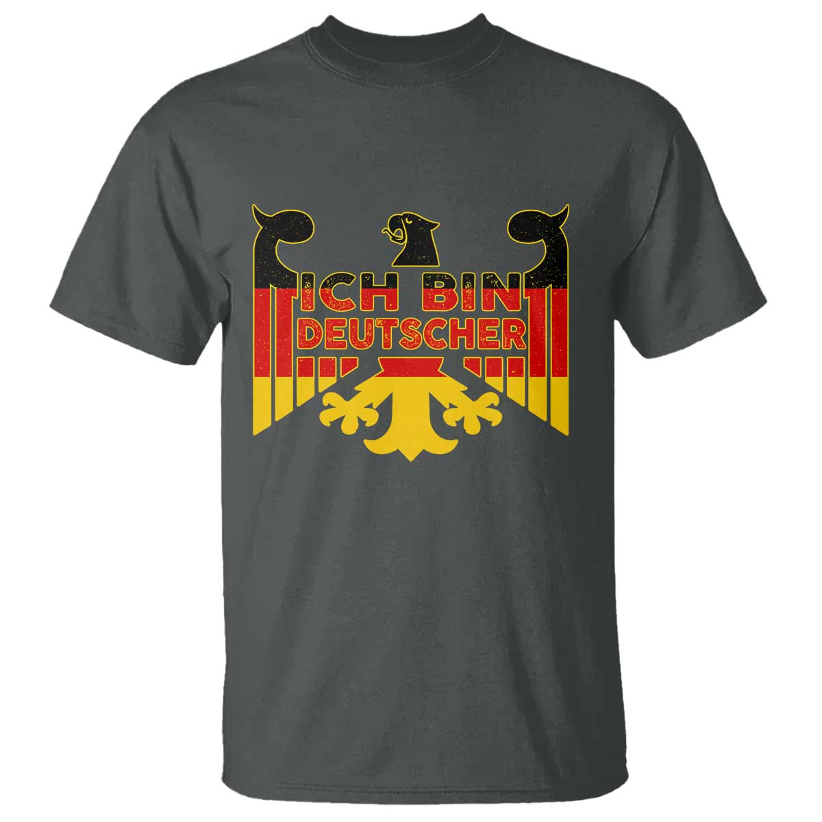 Proud Germany T Shirt Ich Bin Deutscher Bundesadler Coat of Arms TS11 Dark Heather Print Your Wear