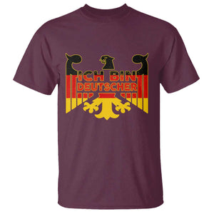 Proud Germany T Shirt Ich Bin Deutscher Bundesadler Coat of Arms TS11 Maroon Print Your Wear