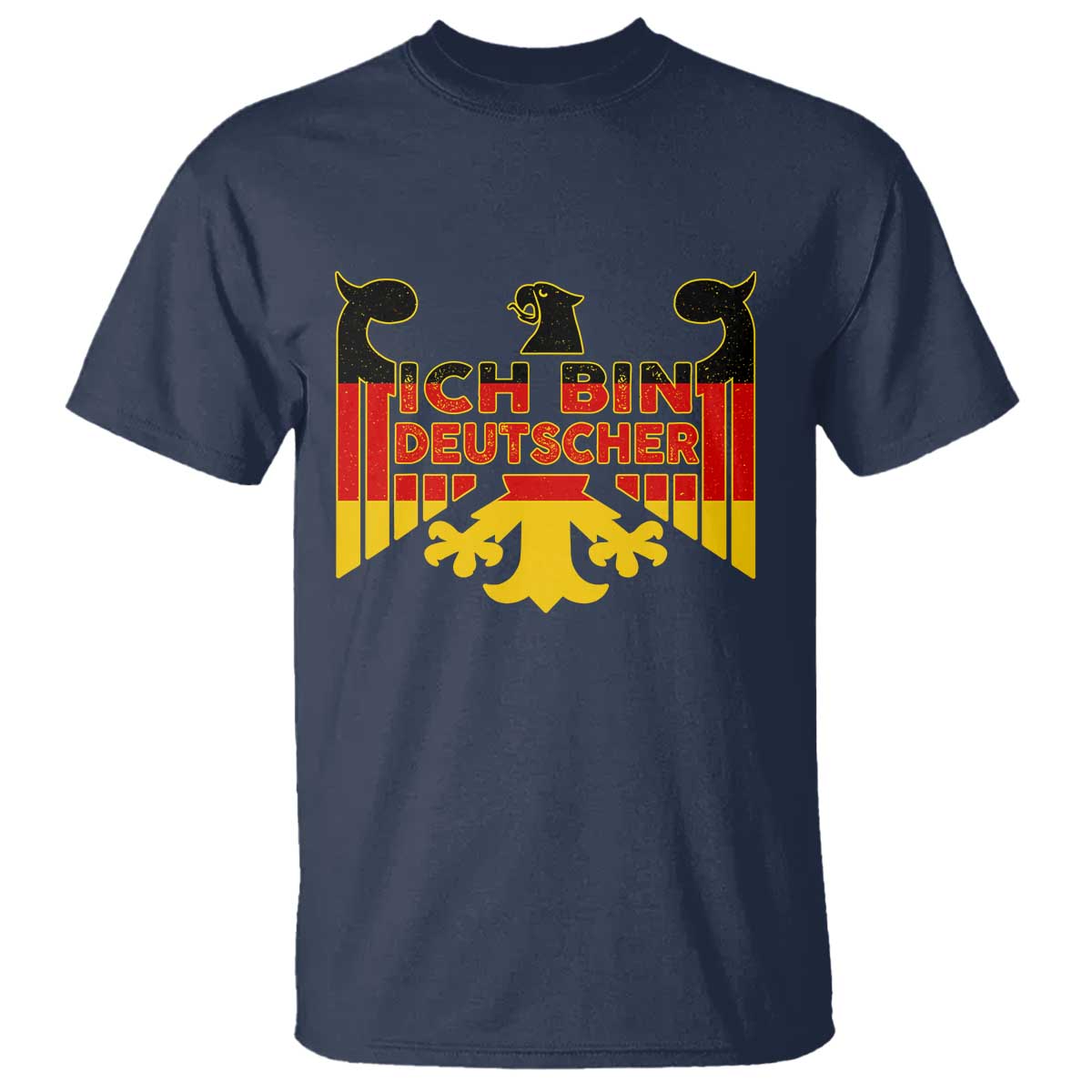 Proud Germany T Shirt Ich Bin Deutscher Bundesadler Coat of Arms TS11 Navy Print Your Wear