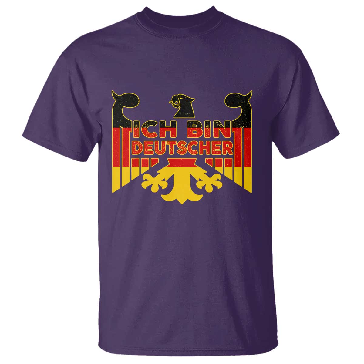Proud Germany T Shirt Ich Bin Deutscher Bundesadler Coat of Arms TS11 Purple Print Your Wear