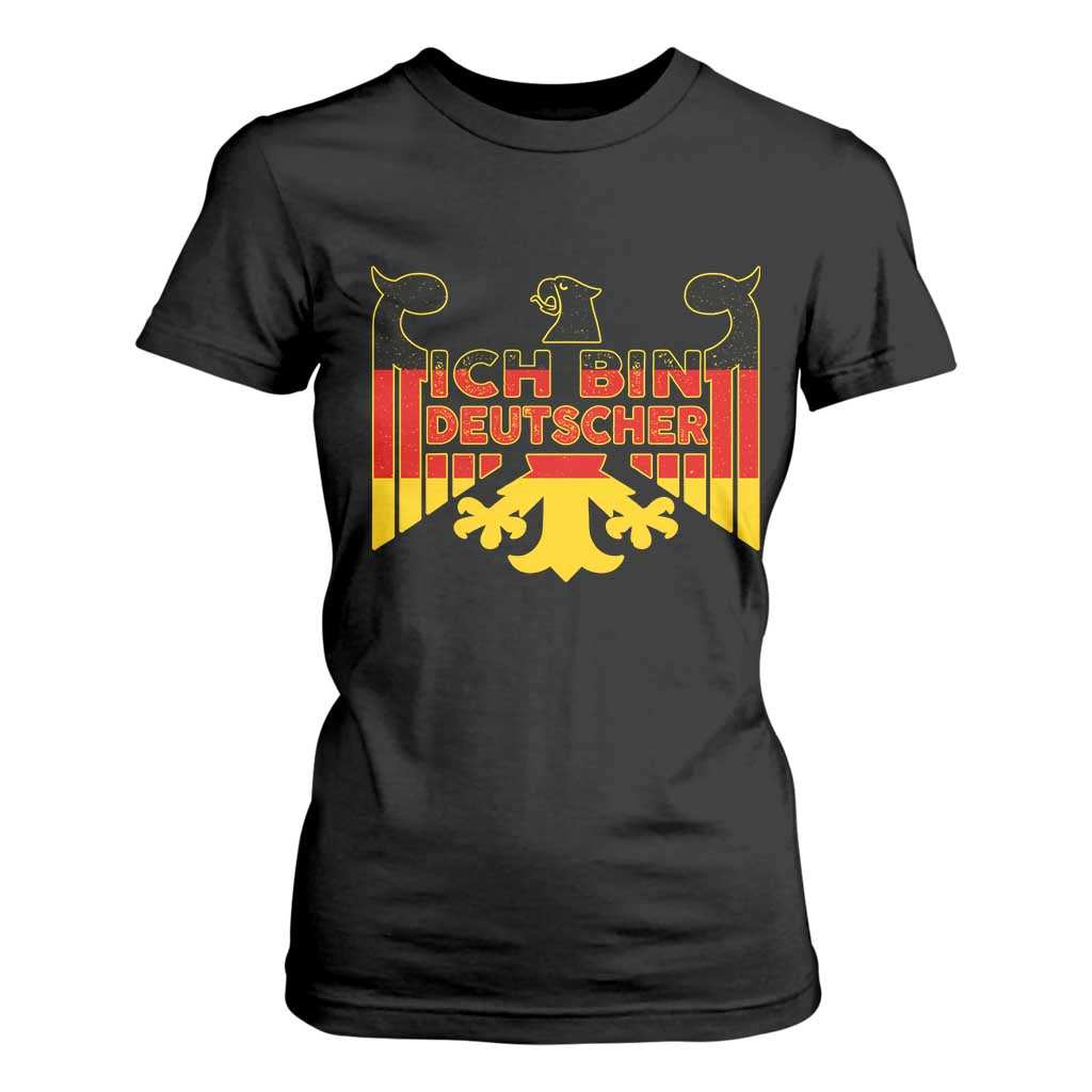 Proud Germany T Shirt For Women Ich Bin Deutscher Bundesadler Coat of Arms TS11 Black Print Your Wear