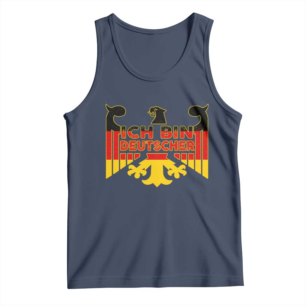 Proud Germany Tank Top Ich Bin Deutscher Bundesadler Coat of Arms TS11 Navy Print Your Wear