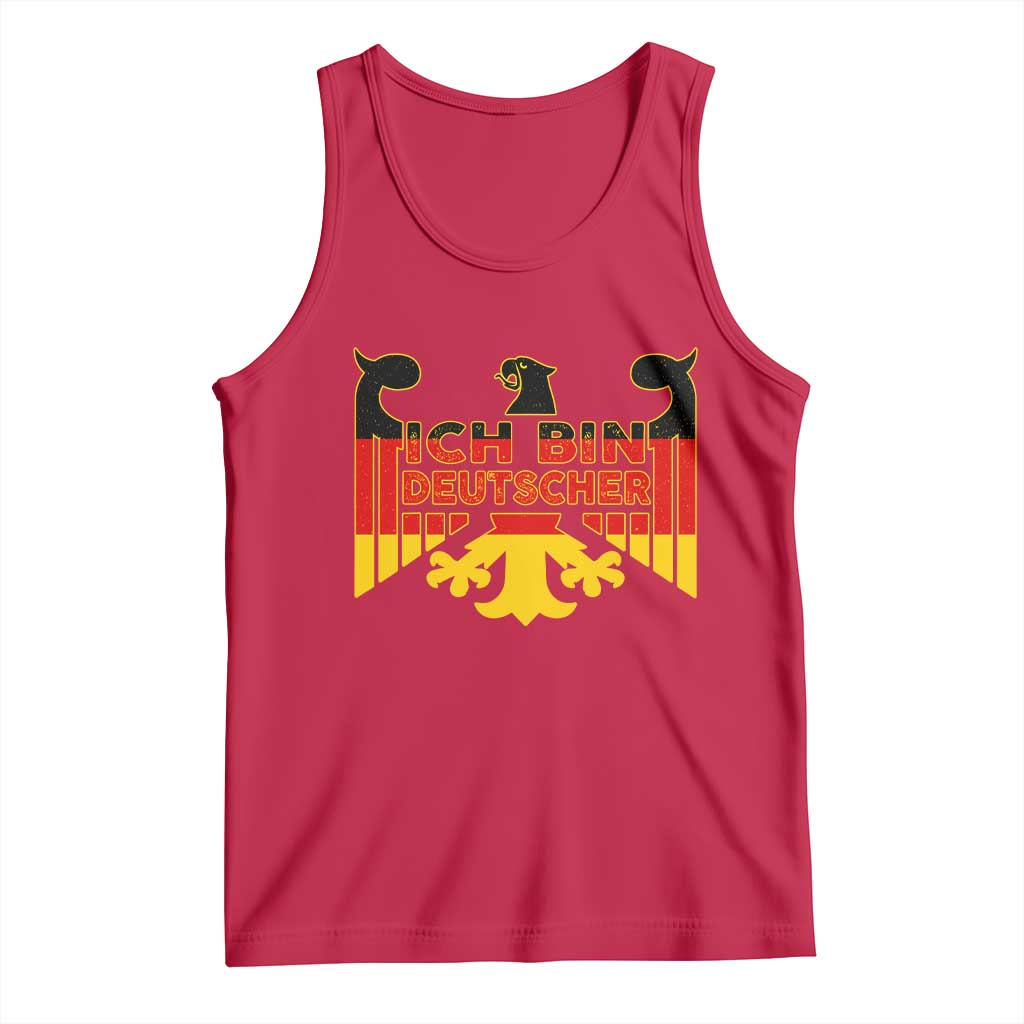 Proud Germany Tank Top Ich Bin Deutscher Bundesadler Coat of Arms TS11 Red Print Your Wear