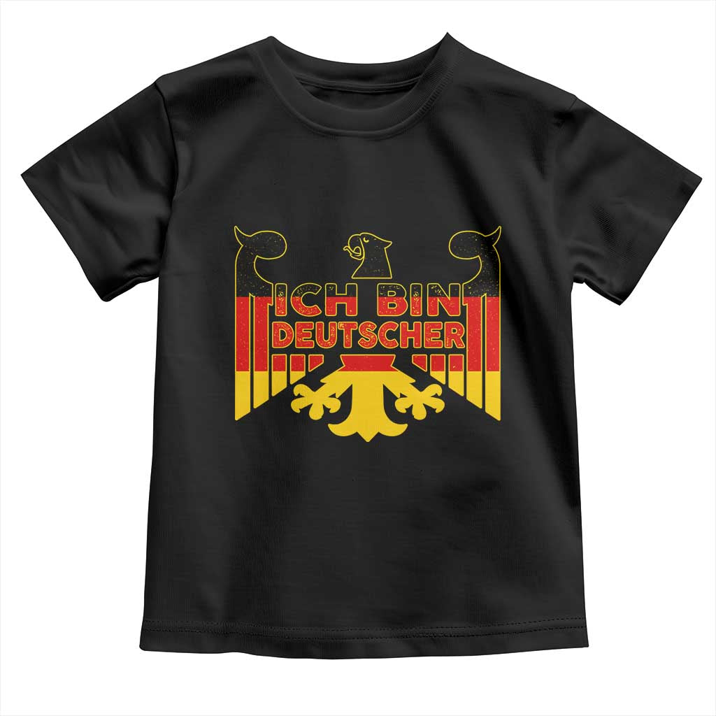 Proud Germany Toddler T Shirt Ich Bin Deutscher Bundesadler Coat of Arms TS11 Black Print Your Wear