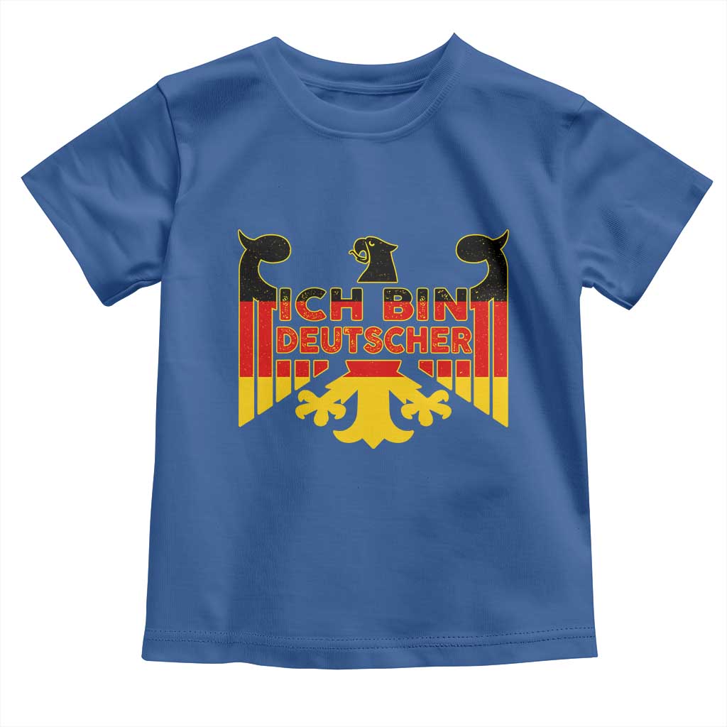 Proud Germany Toddler T Shirt Ich Bin Deutscher Bundesadler Coat of Arms TS11 Royal Blue Print Your Wear