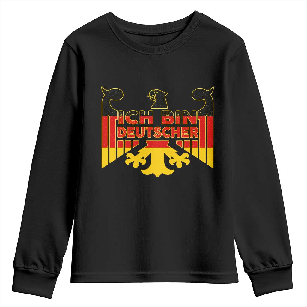 Proud Germany Youth Sweatshirt Ich Bin Deutscher Bundesadler Coat of Arms TS11 Black Print Your Wear