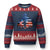 Funny Bigfoot Night Stroll American Flag Ugly Christmas Sweater Patriotic 4th July - Print Your Wear
