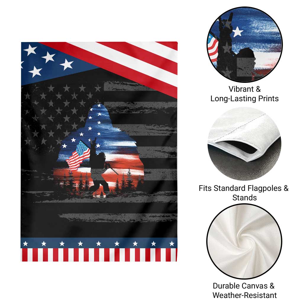 Funny Bigfoot Night Stroll American Flag Patriotic Garden Flag Patriotic 4th July TS11 Print Your Wear