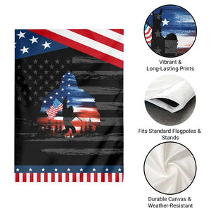 Funny Bigfoot Night Stroll American Flag Patriotic Garden Flag Patriotic 4th July TS11 Print Your Wear