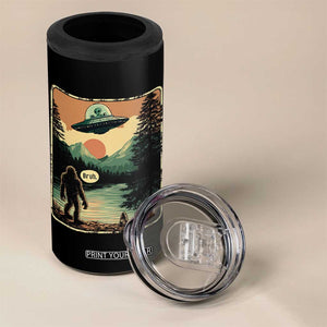 Funny Bigfoot Sasquatch Alien Spaceship UFO Introvert Bruh 4 in 1 Can Cooler Tumbler TS11 Print Your Wear