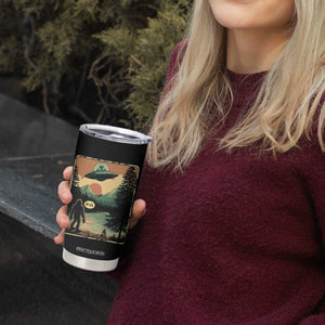 Funny Bigfoot Sasquatch Alien Spaceship UFO Introvert Bruh Tumbler Cup TS11 Print Your Wear