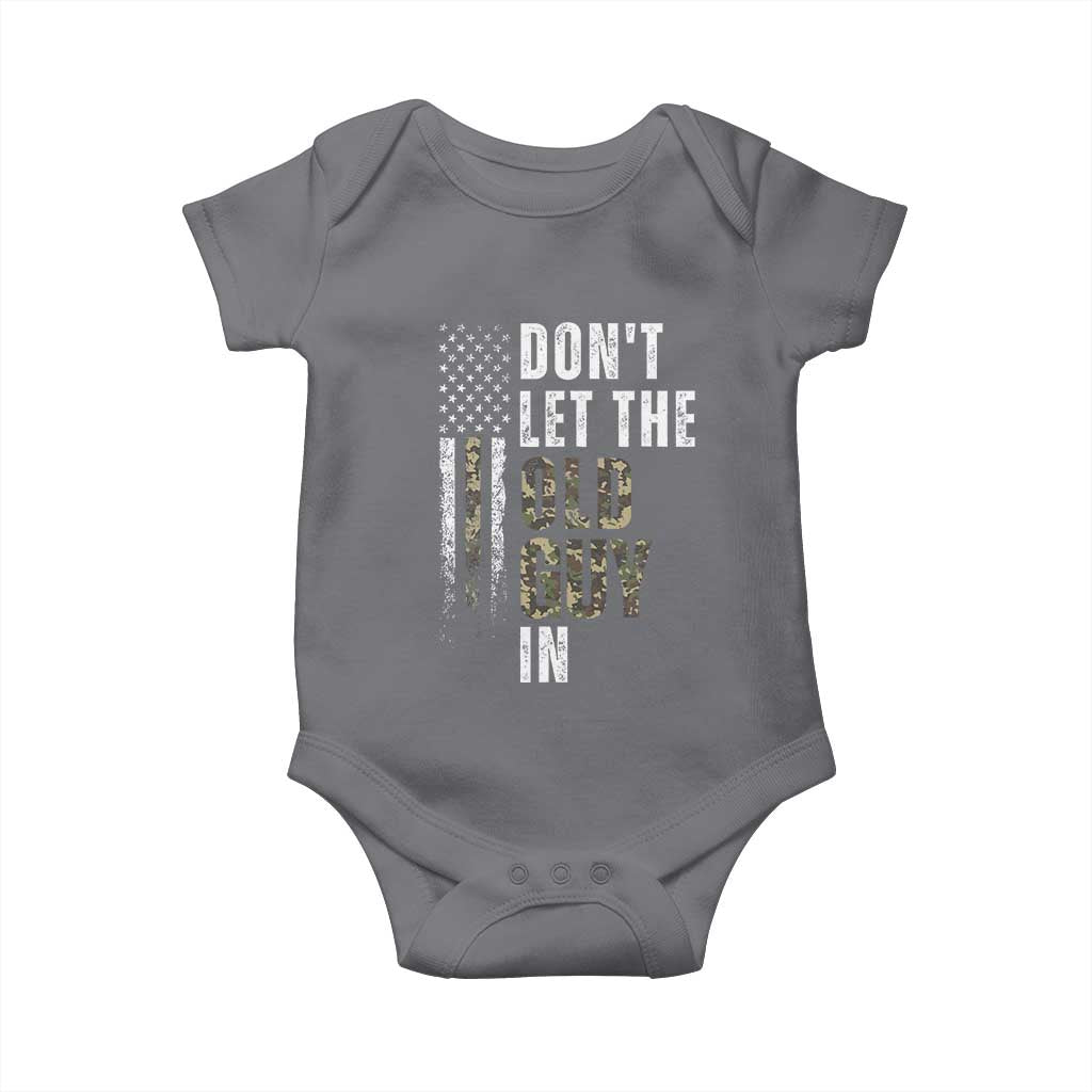 Funny Dont Let The Old Guy In Baby Onesie Vintage Camo American Flag TS11 Charcoal Print Your Wear