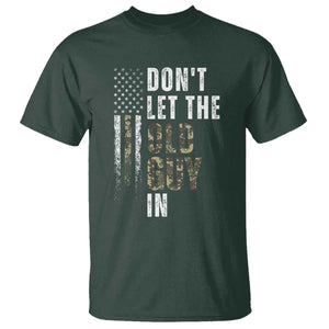 Funny Dont Let The Old Guy In T Shirt Vintage Camo American Flag TS11 Dark Forest Green Print Your Wear