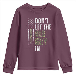 Funny Dont Let The Old Guy In Youth Sweatshirt Vintage Camo American Flag TS11 Maroon Print Your Wear