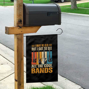 Funny I May Be Old But I Got To See All The Cool Bands Garden Flag Guitar TS11 Print Your Wear