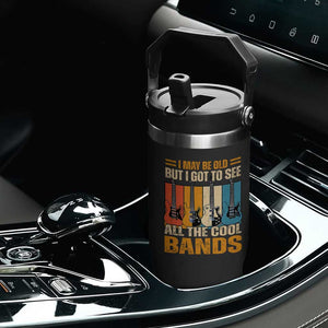 Funny I May Be Old But I Got To See All The Cool Bands Flip Straw Tumbler Guitar TS11 Print Your Wear
