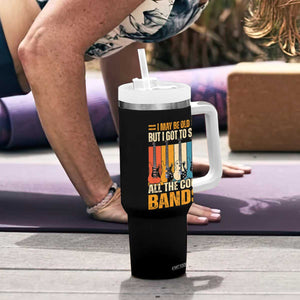 Funny I May Be Old But I Got To See All The Cool Bands Tumbler With Handle Guitar TS11 Print Your Wear