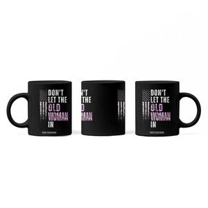 Funny Dont Let The Old Woman In Coffee Mug Vintage Pink Camo American Flag TS11 Print Your Wear