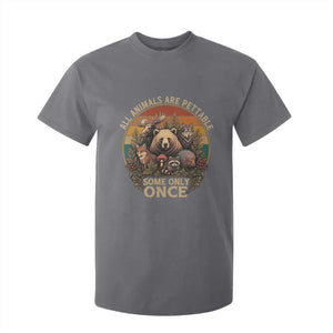 All Animals Are Pettable Some Only Once T Shirt For Kid Retro Wild Animals