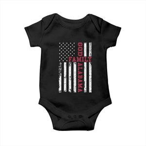 God Family Alabama Baby Onesie AL Game Day Christian American Flag