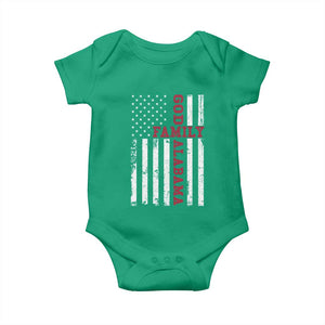 God Family Alabama Baby Onesie AL Game Day Christian American Flag