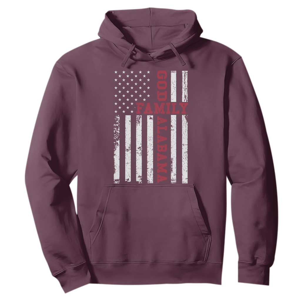 God Family Alabama Hoodie AL Game Day Christian American Flag