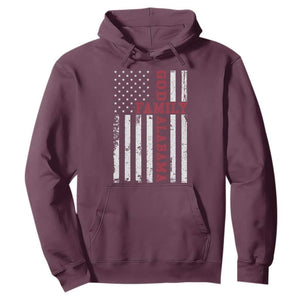 God Family Alabama Hoodie AL Game Day Christian American Flag