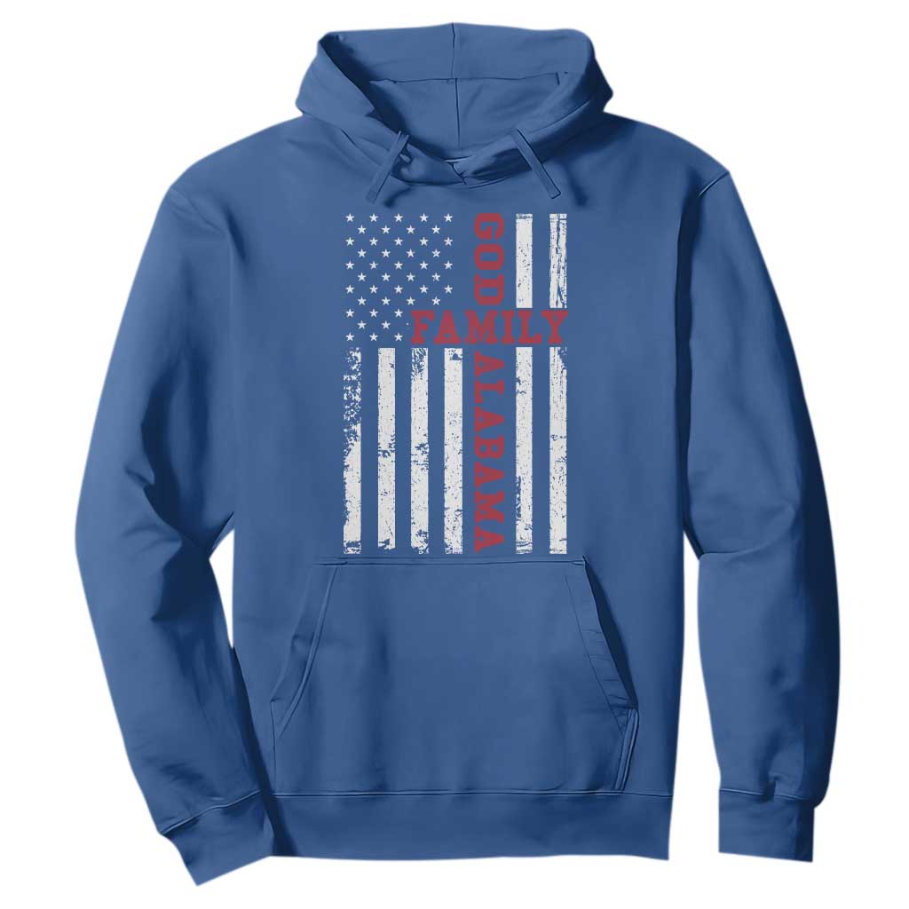 God Family Alabama Hoodie AL Game Day Christian American Flag