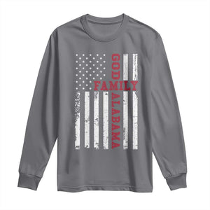 God Family Alabama Long Sleeve Shirt AL Game Day Christian American Flag