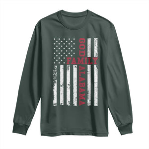 God Family Alabama Long Sleeve Shirt AL Game Day Christian American Flag