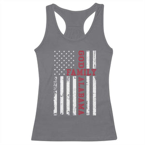 God Family Alabama Racerback Tank Top AL Game Day Christian American Flag