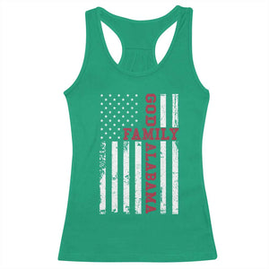 God Family Alabama Racerback Tank Top AL Game Day Christian American Flag