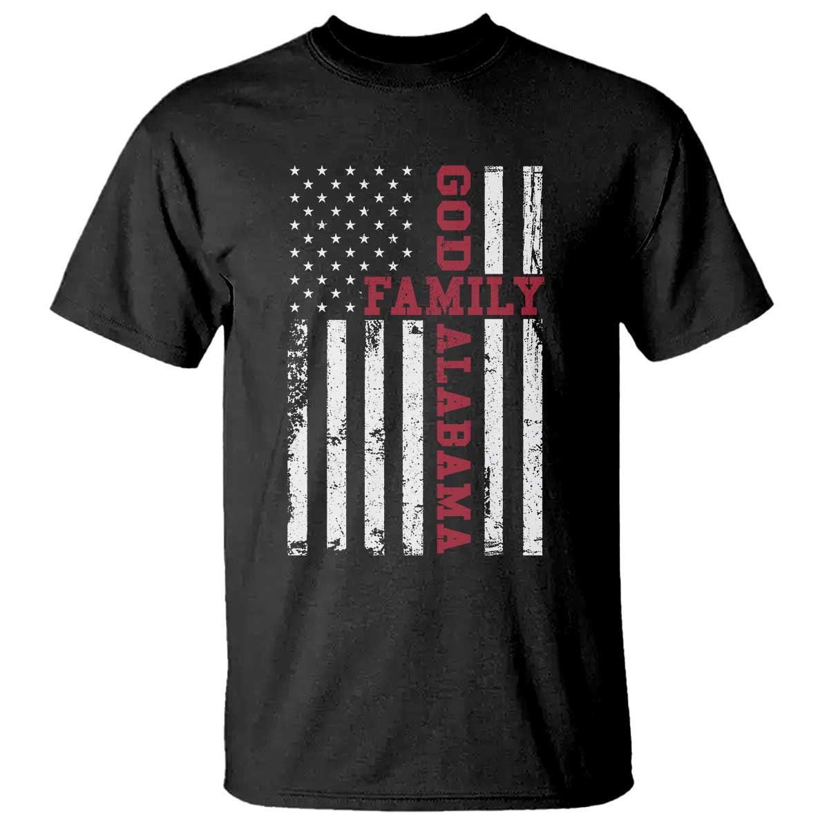 God Family Alabama T Shirt AL Game Day Christian American Flag