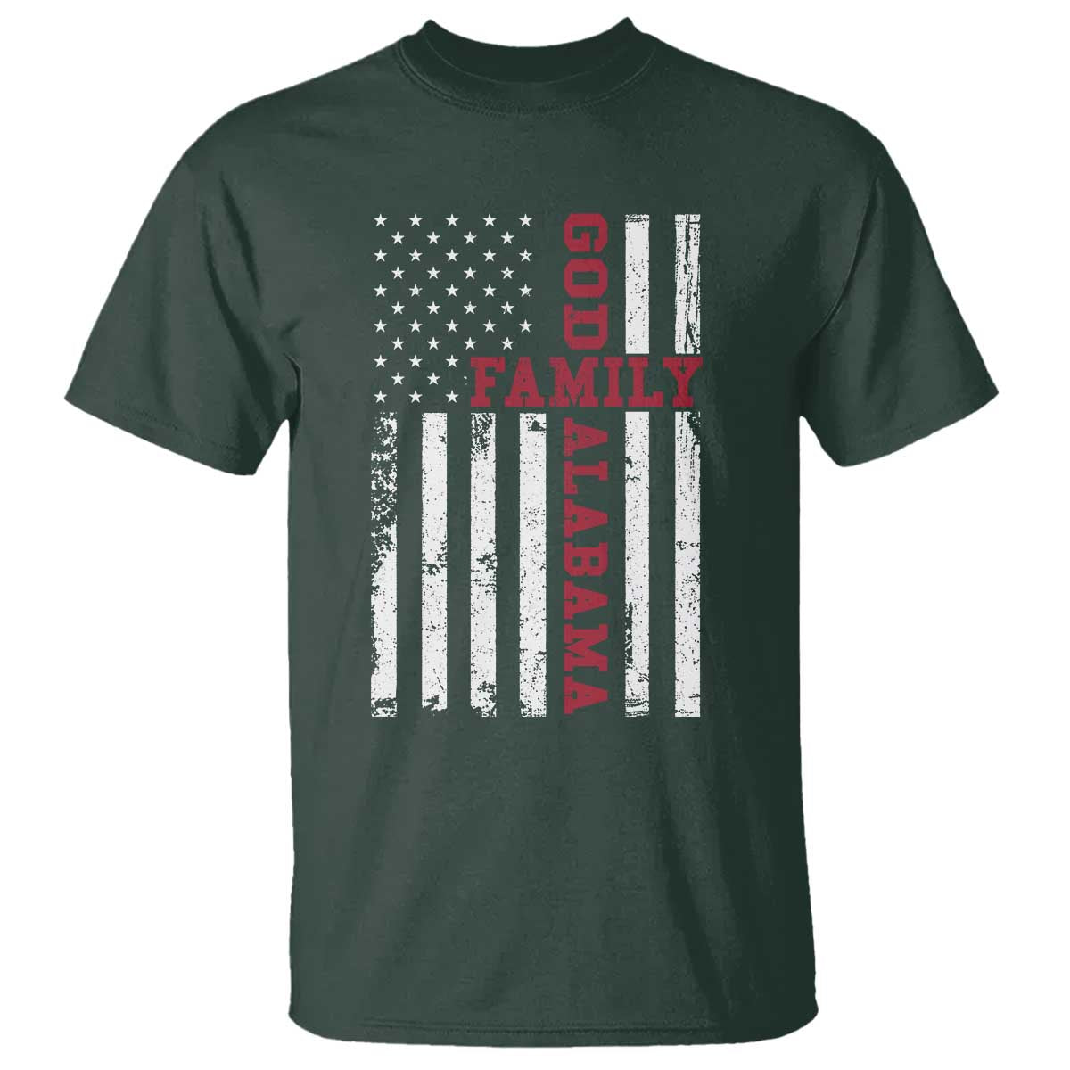 God Family Alabama T Shirt AL Game Day Christian American Flag