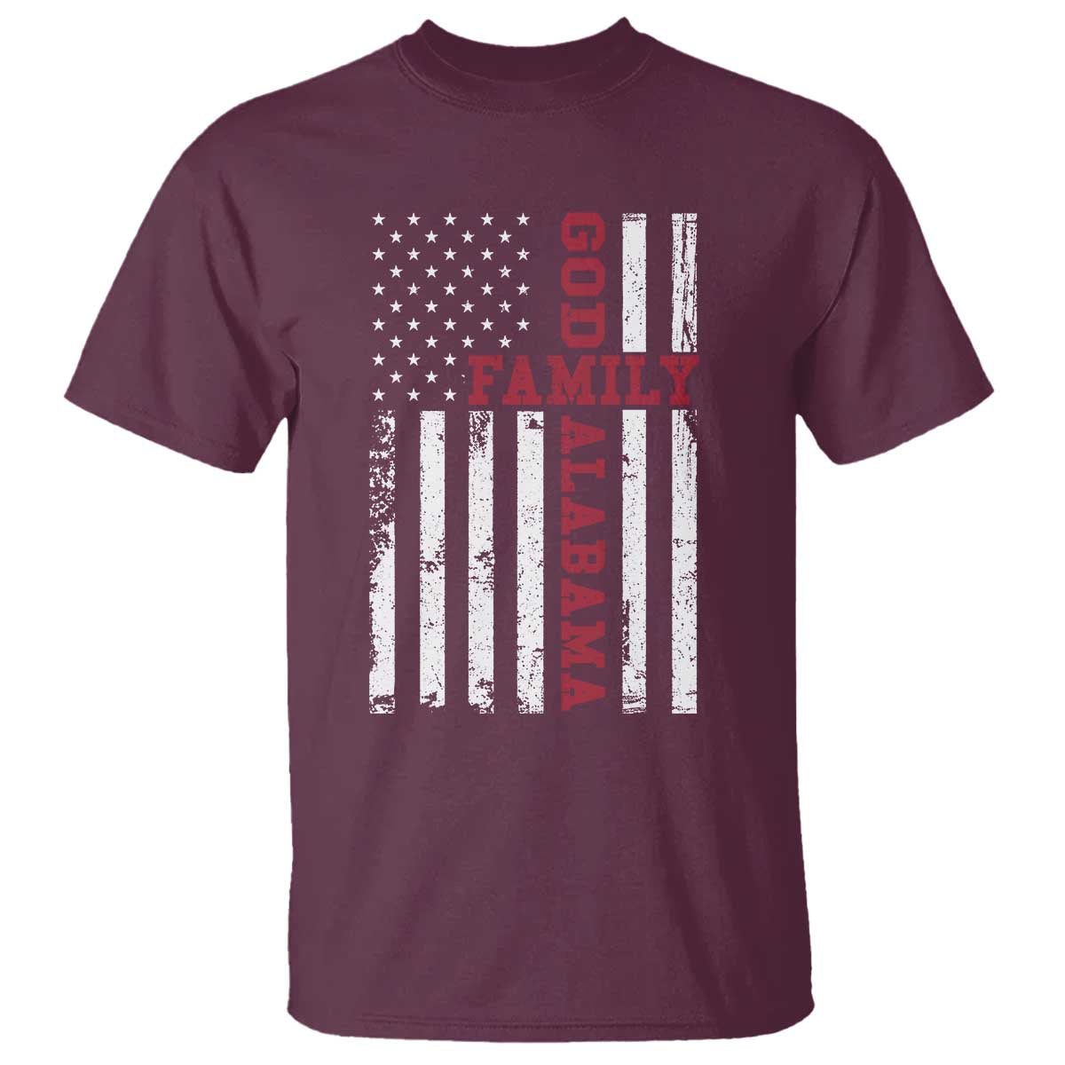 God Family Alabama T Shirt AL Game Day Christian American Flag