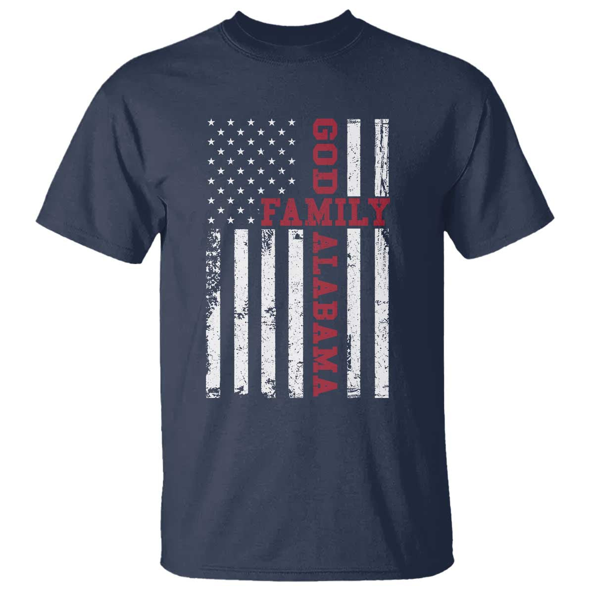 God Family Alabama T Shirt AL Game Day Christian American Flag