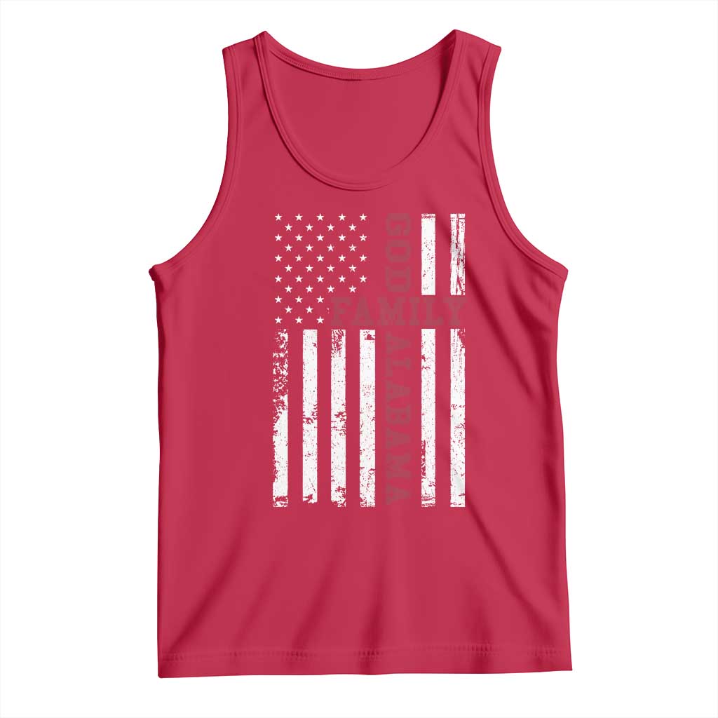 God Family Alabama Tank Top AL Game Day Christian American Flag