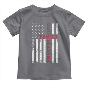 God Family Alabama Toddler T Shirt AL Game Day Christian American Flag