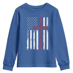 God Family Alabama Youth Sweatshirt AL Game Day Christian American Flag