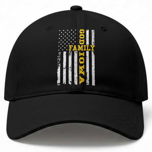 God Family Iowa Baseball Cap IA State Game Day Christian American Flag