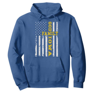 God Family Iowa Hoodie IA State Game Day Christian American Flag