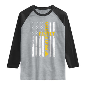 God Family Iowa Raglan Shirt IA State Game Day Christian American Flag