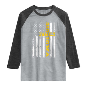 God Family Iowa Raglan Shirt IA State Game Day Christian American Flag
