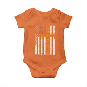 God Family Tennessee Baby Onesie TN Game Day Christian American Flag