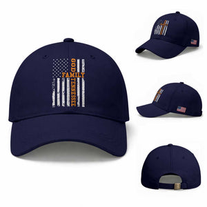 God Family Tennessee Baseball Cap TN Game Day Christian American Flag