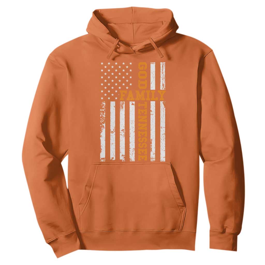 God Family Tennessee Hoodie TN Game Day Christian American Flag