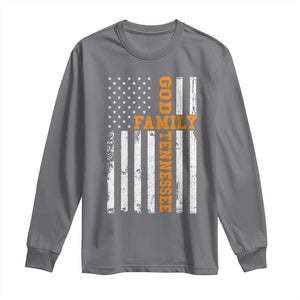God Family Tennessee Long Sleeve Shirt TN Game Day Christian American Flag